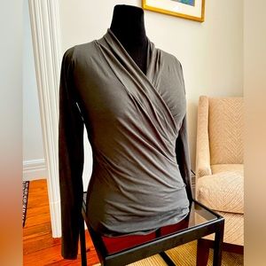 VELVET by Graham & Spencer, ‘Meri’ Wrap Front cotton top, NWT, Size Large $25